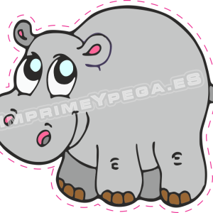 Vinilo infantil hipopotamo