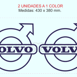 PACK PEGATINAS VOLVO FALSA VENTANA 1 COLOR