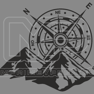 Rosa + montanas en vinilo negro.