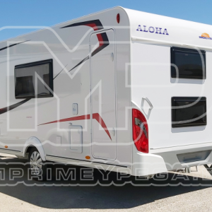 Imagen de Caravana con las Kit pegado de vinilo de Roller + Aloha + Sol con Olas a dos colores.