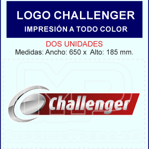 Logotipo de la marca CHALLENGER a todo color para autocaravanas.