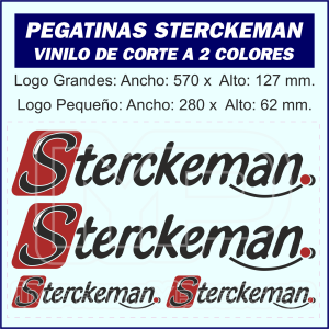 Vinilos para Autocaravanas Sterckeman en vinilo de corte a dos colores: rojo y negro.