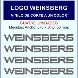 Vinilo para Autocaravana WEINSBERG. Logotipo de la marca a un color Gris.